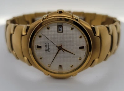 男士 Citizen Elegance Gold Plated Date 石英腕表 — 第 1/4 张图片