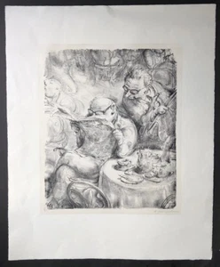 Andreas Paul Weber Sie gestatten Lithographie 1974 handsigniert - Bild 1 von 1