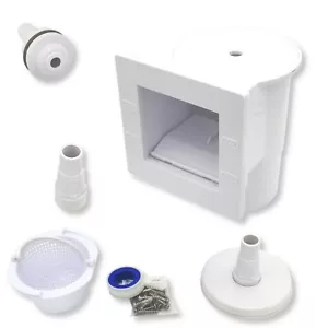 Skimmer Set + Einlaufdüse Dichtungen Einbauskimmer Poolskimmer Stahlwandskimmer - Bild 1 von 10
