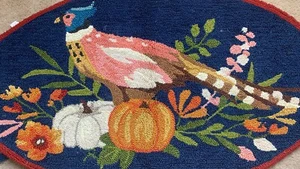 Plow & Hearth 2 X 3 Pheasant Rug New - Picture 1 of 3