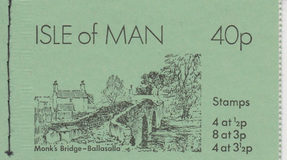 ISLE OF MAN POSTAGE STAMP BOOKLET / SACHET 1974 40p SB6 MNH PANES INVERTED - Image 1 of 1