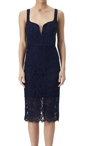Bardot Womens Plunging Midi Semi-Formal Cocktail and Party Dress BHFO 0754 SZ L - Picture 1 of 10