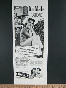 1942 Vintage Print Ad Colgate Ribbon Dental Cream No Male for Girl Wall Art - Picture 1 of 2