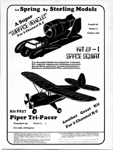 Piper Tri Pacer RC Airplane Vintage Print Ad Sterling Models Space Squirt - Picture 1 of 1