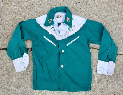 Roy Rogers Frontier Rob Roy 1960's Kids Youth Shirt 8 Sewn Stitch Vintage cowboy - Image 1 of 4