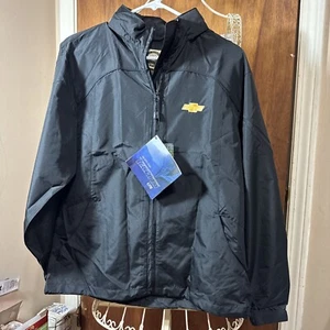 North End Techno Lite Jacket Women’s Chevrolet Bow tie Size S NWT Black Hooded - Picture 1 of 8