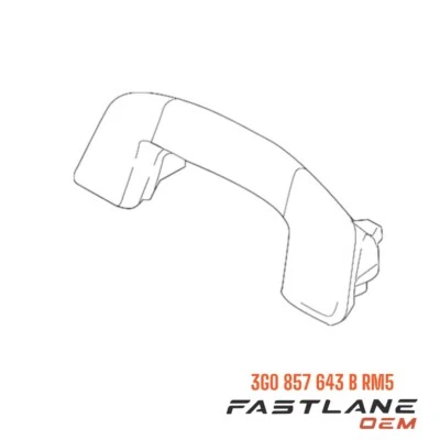 Volkswagen Tiguan 2016-2023 mango de agarre nuevo OEM 3G0 857 643 B RM5 Foto 1 de 4