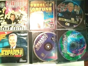 6 Win95/98 Spiele: Jeopardy Who Wants Millionaire Deal No Wheel Fortune Trivial P - Bild 1 von 2