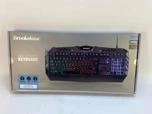 New Brookstone LED Gaming Keyboard Gaming Keyboard BRGK1102B - Picture 1 of 4