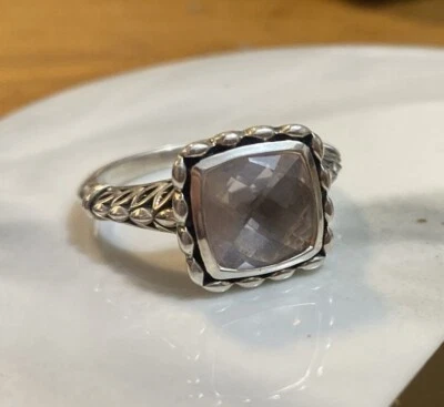 ANILLO PIEDRA CALCEDONIA PLATA ESTERLINA 925 JOHN HARDY 'ANGELA' TALLA 6 Foto 1 de 3