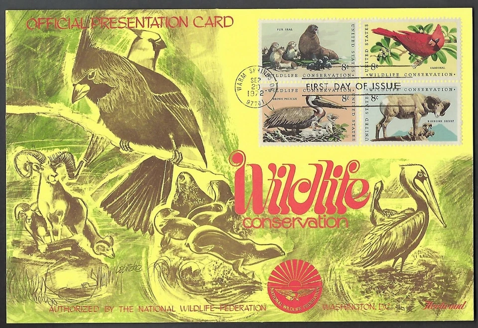 1464-67 Fleetwood Presentation Card - Wildlife Conservation - September 20, 1972 - Image 1 of 1