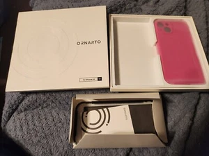 ORNARTO Designed for iPhone 14 Case with Screen Protector [2 Pack] Hot Pink - Photo 1 sur 2