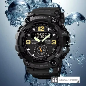 Military Digital Watch for Men Camouflage Waterproof Wristwatch Men's Shockproof - Picture 1 of 16