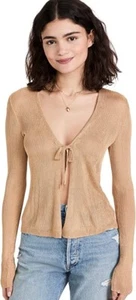 Free People Marlena Cardi Sweater Top 100% Viscose Sand Size XS BNWT RRP:88£! - Picture 1 of 5