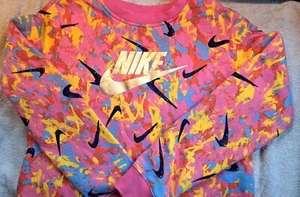 Girls Nike Youth Playground Gold Label Cropped Sweatshirt. Youth XL - Picture 1 of 6