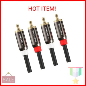 FosPower 2 RCA M/M Stereo Audio Cable [24K Gold Plated | Copper Core] 2RCA Male  - Picture 1 of 2