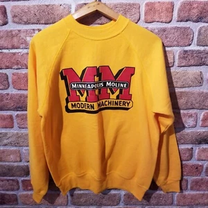 Vintage Minneapolis Moline Modern Machinery Promo Long Sleeve Sweatshirt XL - Picture 1 of 4