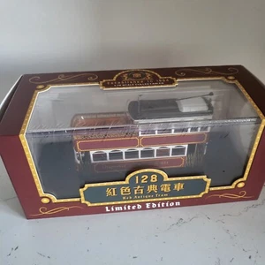 1/76 Red Antique Tram for rental #128 Hong Kong Tramways model transportation - Picture 1 of 4