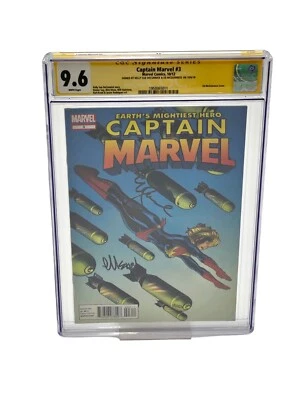Captain Marvel #3 CGC 9.6 Signed Ed Mcguinness & Kelly Deconnick Marvel 10/12 - Image 1 of 3