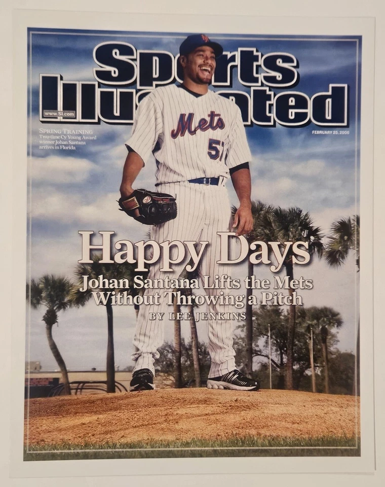 Fotografía ilustrada deportiva Johan Santana 11x14 New York Mets SI Cy Foto 1 de 1