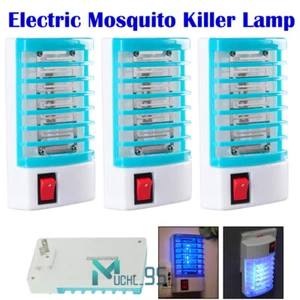3Pcs Electric Plug in Mosquito killer Zapper Lamp Indoor Fly Bug insect LED Trap - Picture 1 of 17