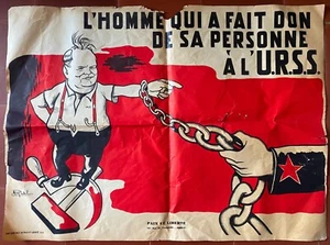 Affiche politique L'HOMME QUI A FAIT DON DE SA PERSONNE A L'URSS Maurice Thorez - Imagen 1 de 6