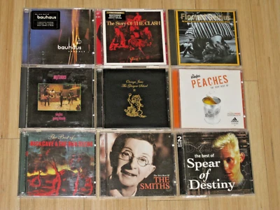 Punk Rock New Wave Hits 9 CD Albums Buzzcocks Bauhaus The Smiths Stranglers Cope - Image 1 of 2