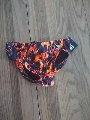 Traje de baño para hombre TYR talla 26 naranja y negro Foto 1 de 4