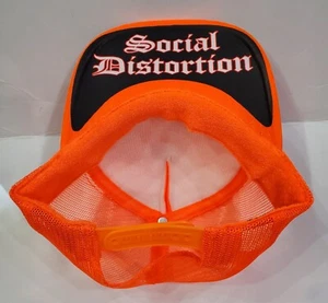 Rockabilly 60s 70s Colors SDistortion Lady Neon Orange Trucker Adjust - Picture 1 of 2