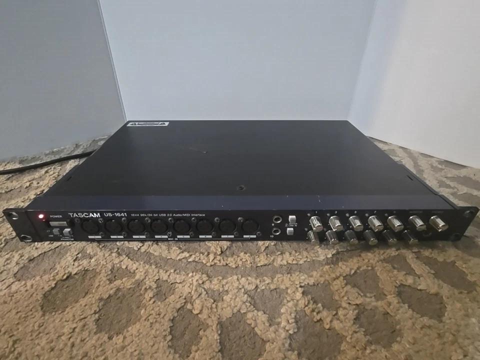 Tascam US-1641 96k/24-Bit USB 2.0 Rackmount Audio/MIDI Interface WORKING w/ Cord - Image 1 of 4