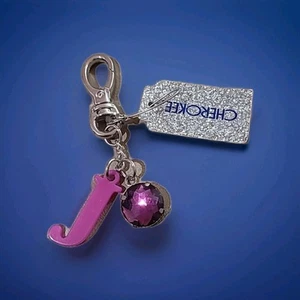 Cherokee Keychain Letter J purple New - Picture 1 of 3