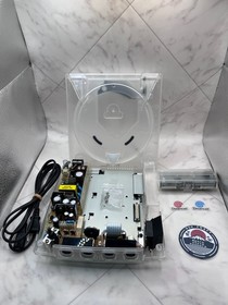 Sega Dreamcast VA1 Clear Shell No GD-ROM ODE-Ready Battery Mod Power Socket Fuse