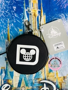 2025 Disney Parks Walt Disney World Clásico D Logo Bolso Negro Dije Llavero Nuevo - Imagen 1 de 1