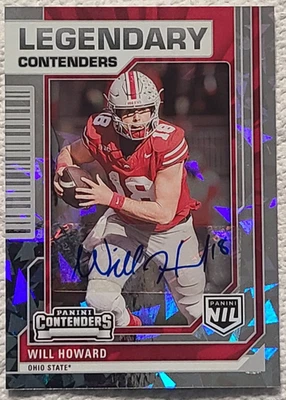 2025 panini nil legendary contenders will howard cracked ice autograph /25 - Image 1 of 2