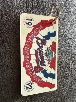 VINTAGE Atlanta Braves 1992 National League Champions Keychain. - Image 1 of 2