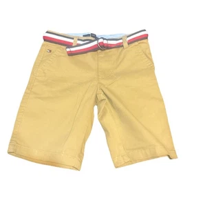 Tommy Hilfiger Jóvenes Niños Uniforme Escolar Algodón Chino Pantalones Cortos con Cinturón Talla 7 - Imagen 1 de 8