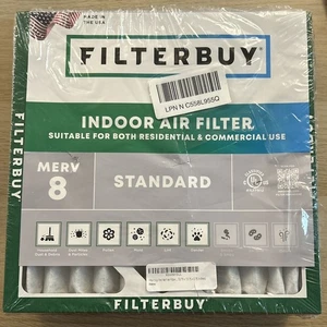 Filterbuy 12x12x1 Pleated Air Filters Replacement 4 Pack HVAC AC Furnace MERV 8 - Picture 1 of 2