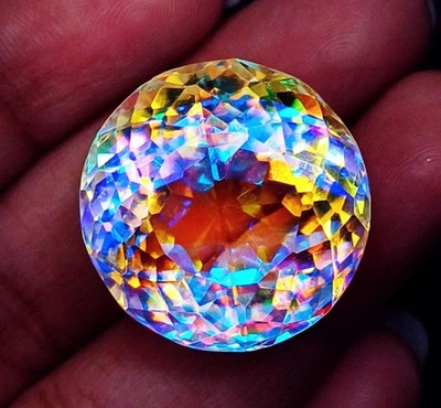 60.80 Ct Mystic Multicolor Quartz Certified Loose Gemstone With Free Gift - Image 1 of 4