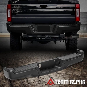 Fits 2017-2022 Ford F250/350 Super Duty Black Rear Step Bumper Face Bar Assembly - Picture 1 of 7