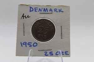 DENMARK 1950   25  ORE Coin AU - Picture 1 of 2