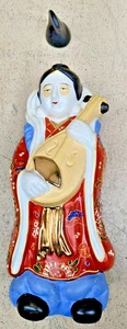 Bottiglia di sake Kamotsuru vintage anni '60 piegata giapponese, dea dell'arte/letteratura - Foto 1 di 6