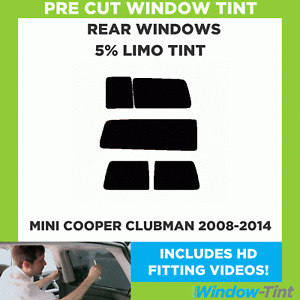 Pre Cut Window Tint for Mini Cooper Clubman 2008-14 5% Limo Black Rear Car Film