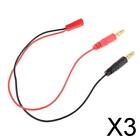 2x25cm JST to 4.0 Banana Plug Balance Charging Cable for RC Quadcopter Airplanes