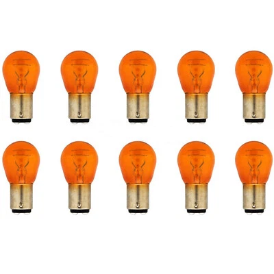 Amber 1157NA Stock Tail Light Rear Brake Stop Turn Signal Lamps Bulbs Box Of 10 - Image 1 of 4
