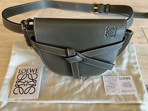 Authentic LOEWE Mini Gate Calf Leather Belt Bag- Olive - Picture 1 of 11