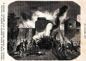 1867: Battaglia di Monterotondo tra garibaldini e pontifici. + Passepartout.1885