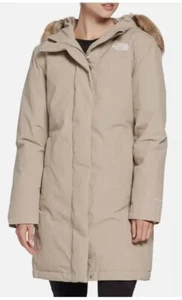 Neu mit Etikett The North Face Damen Arctic Parka und passende Etip Handschuhe - Flachs/Beige - XL - Bild 1 von 20