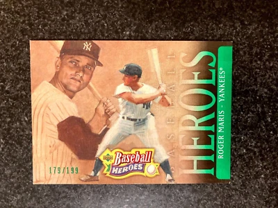 2005 Upper Deck Baseball Heroes Emerald /199 Roger Maris #110 B17 - Image 1 of 2