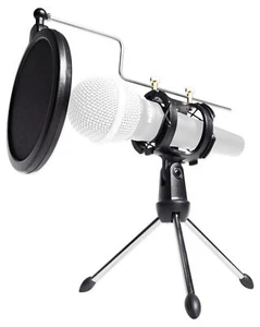 Rockville RTMS21 Podcast Podcasting Dynamic Microphone Stand+Filter+Shock Mount - Picture 1 of 8