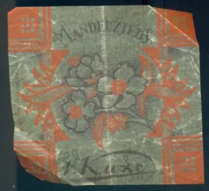 Latvia 1930s Mandeļzieds by A/S V.Ķuze Candy Wrapper Riga Red-Brown Ernst Plates - Picture 1 of 2
